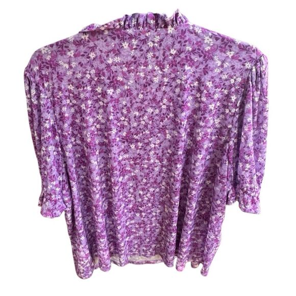 Draper James Women's Elbow Sleeve Tie Front Top Size XL - Picture 3 of 5